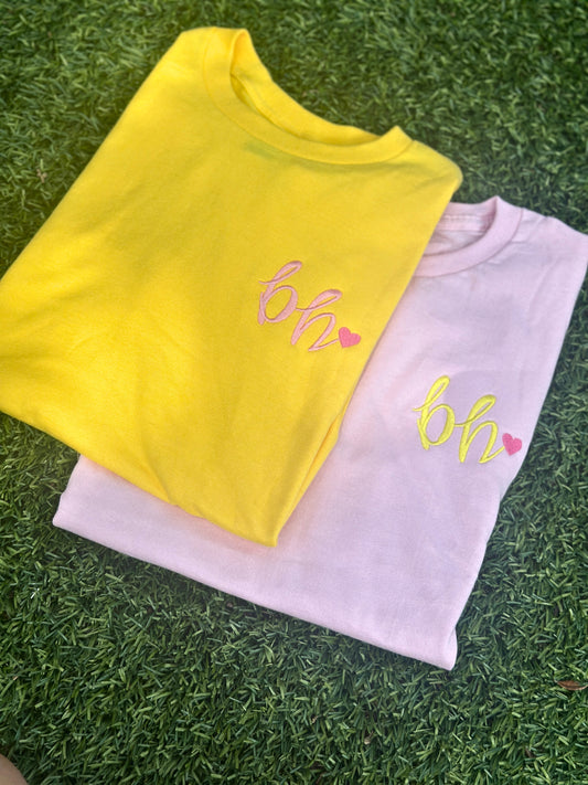 In Honor of Blair and Brooke Harber - Embroidered Initials T-Shirt