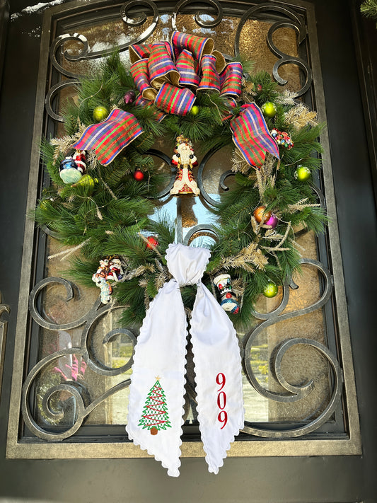 Christmas Wreath Sash