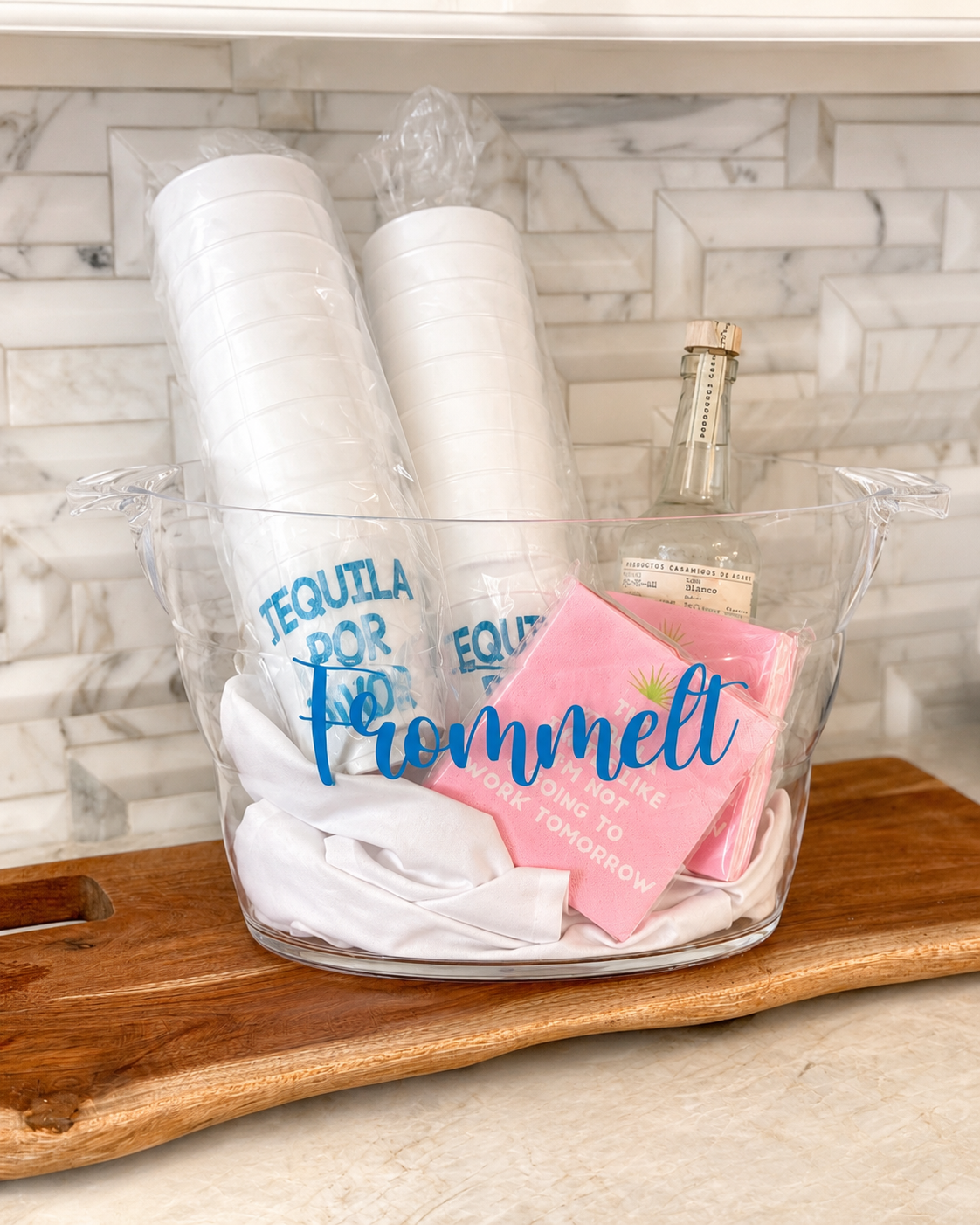Personalized Acrylic Beverage Tub