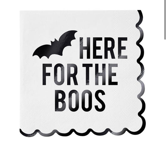 Halloween Napkins - Here for the Boos