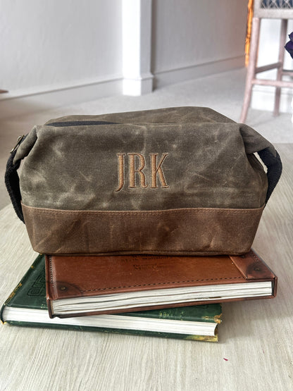 Waxed Canvas Dopp Kit