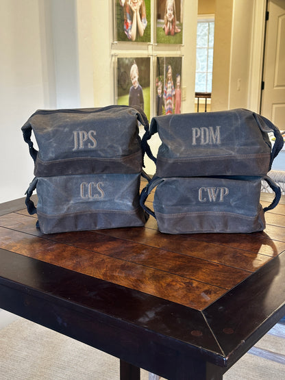 Waxed Canvas Dopp Kit