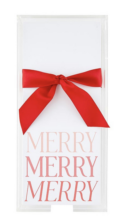 Very Merry Notepad and Acrylic Holder