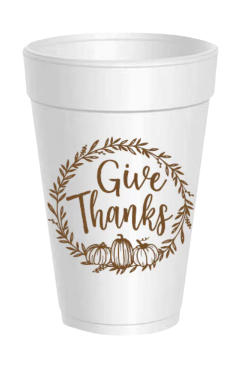 Thanksgiving 16 oz. styrofoam cups